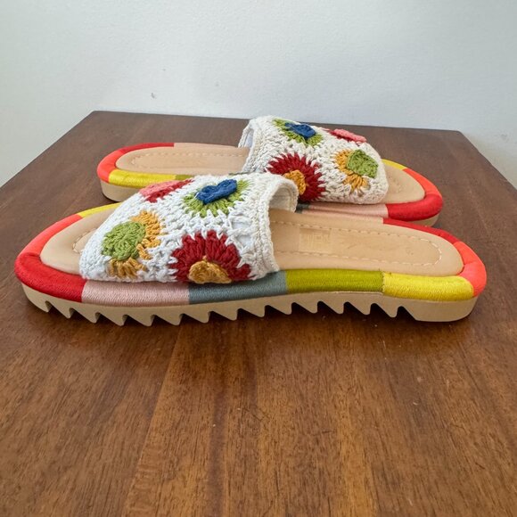 Farm Rio Sunset Crochet Slide Sandals - Picture 4 of 11